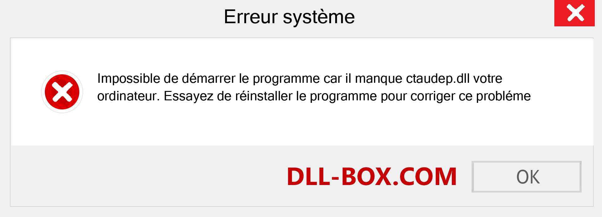 Le fichier ctaudep.dll est manquant ?. Télécharger pour Windows 7, 8, 10 - Correction de l'erreur manquante ctaudep dll sur Windows, photos, images